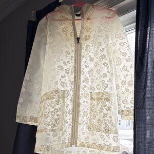 Ralph Lauren Girls Sheer Floral Rain Jacket